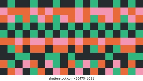 Abstract pixel background graphic vector. Modern digital colorful wallpaper. Pixel mode illustration for branding, cover, advertising, web, poster, banner.