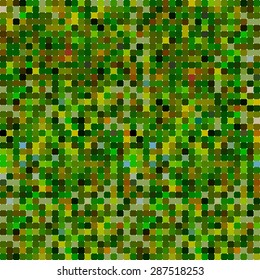 Abstract pixel background green yellow khaki camouflage pattern. Vector