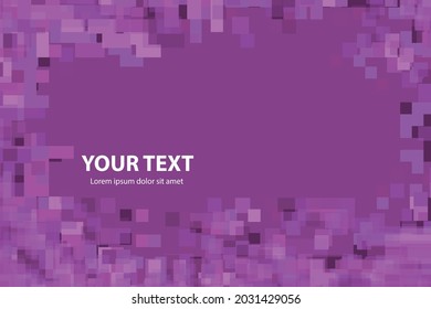 Abstract pixel background illustration. Place to write. background of pink tiles with shadows.