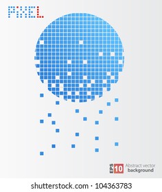 Abstract pixel background. Vector