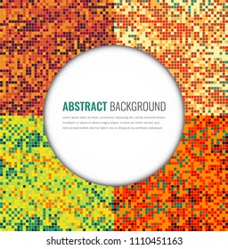 Abstract pixel backgrounds set. Party invitation design template. Vector illustration