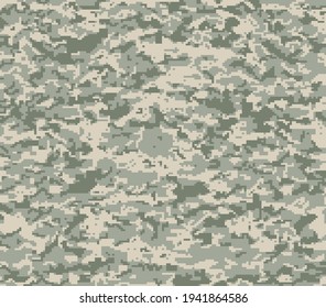 
Abstract pixel camouflage background, digital vector trendy print design.