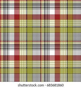 Abstract pixel check plaid seamless pattern. Flat design. Vector illustration.