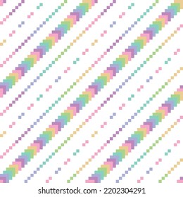 Abstract pixel colorful vector illustration Seamless pattern on background fabric pattern design wallpaper.
