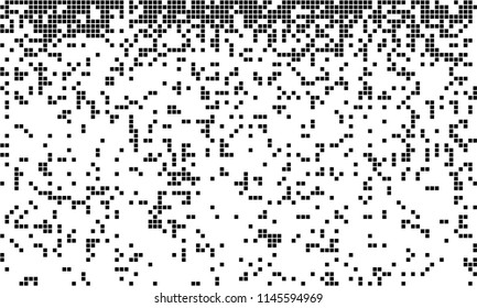 Abstract pixel gradient background. Falling pixels. Geometric mosaic background. Vector Illustration.