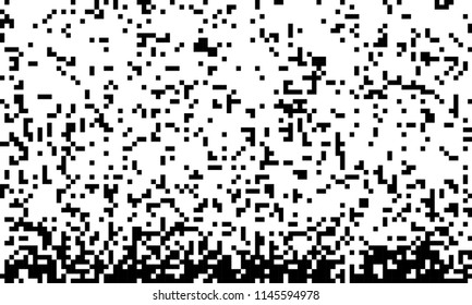 Abstract pixel gradient background. Falling pixels. Geometric mosaic background. Vector Illustration.