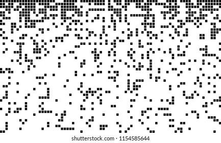 Abstract pixel gradient background. Falling pixels. Geometric mosaic background. Vector Illustration.
