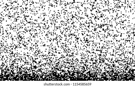 Abstract pixel gradient background. Falling pixels. Geometric mosaic background. Vector Illustration.