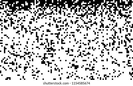 Abstract pixel gradient background. Falling pixels. Geometric mosaic background. Vector Illustration.