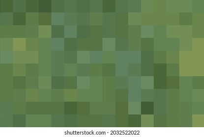 Resumen del fondo verde del píxel. Textura geométrica de cuadrados verdes. Patrón vectorial de píxeles cuadrados. Un respaldo de cuadrados de mosaico. Ilustración del vector