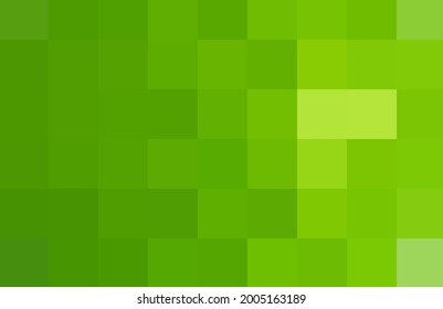 Abstract pixel green background. Vector geometric texture from green squares. A backing of mosaic squares. Vector illustration