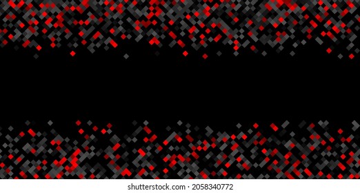 Abstract pixel halftone red and black background. Space for text. Vector illustration.