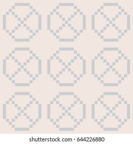 Abstract pixel illustration, seamless pattern