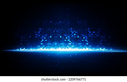 Abstract pixel Key Door open Light out technology and Question mark background Hitech communication concept innovation background,  vector design