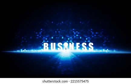 Abstract Pixel Key Door open Light out business background Hitech communication concept innovation background, vector design