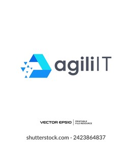 Abstract A pixel logo vector illustration