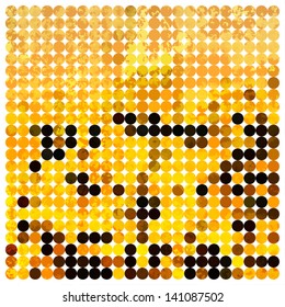 Abstract pixel mosaic