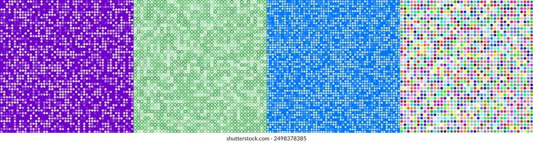 Abstract pixel mosaic background collection