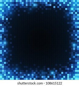 Abstract pixel mosaic frame