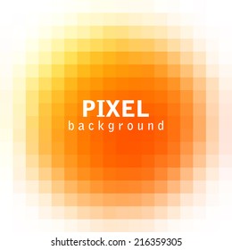 Abstract Pixel Orange Background