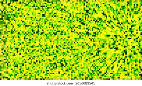 ABSTRACT PIXEL PATTERN BACKGROUND GREEN YELLOW COLORFUL MOSAIC GRID DESIGN WITH GEOMETRIC SHAPES VECTOR TEMPLATE GOOD FOR MODERN WEBSITE, WALLPAPER, COVER DESIGN 