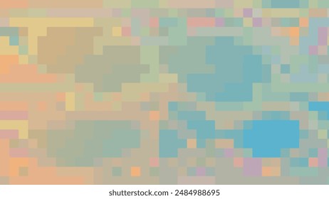 ABSTRACT PIXEL PATTERN BACKGROUND PASTEL COLORFUL MOSAIC GRID DESIGN WITH GEOMETRIC SHAPES VECTOR TEMPLATE GOOD FOR MODERN WEBSITE, WALLPAPER, COVER DESIGN 