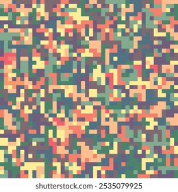 ABSTRACT PIXEL PATTERN BACKGROUND PASTEL COLORFUL MOSAIC GRID DESIGN WITH GEOMETRIC SHAPES VECTOR TEMPLATE GOOD FOR MODERN WEBSITE, WALLPAPER, COVER DESIGN 