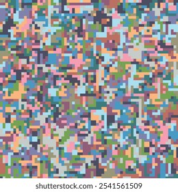 PADRÃO DE PIXEL PADRÃO DE FUNDO PASTEL COLORIDO DESIGN DE GRADE DE MOSAICO COM FORMAS GEOMÉTRICAS MODELO DE VETOR BOM PARA SITE MODERNO, PAPEL DE PAREDE, DESIGN DE CAPA 