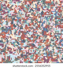 ABSTRACT PIXEL PATTERN BACKGROUND PASTEL COLORFUL MOSAIC GRID DESIGN WITH GEOMETRIC SHAPES VECTOR TEMPLATE GOOD FOR MODERN WEBSITE, WALLPAPER, COVER DESIGN 