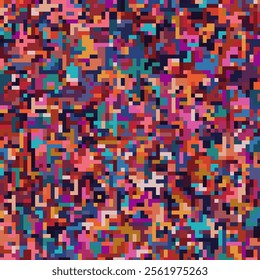 ABSTRACT PIXEL PATTERN BACKGROUND PASTEL COLORFUL MOSAIC GRID DESIGN WITH GEOMETRIC SHAPES VECTOR TEMPLATE GOOD FOR MODERN WEBSITE, WALLPAPER, COVER DESIGN 