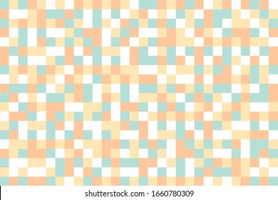 Abstract pixel pattern background.Blue orange red and white pixel background. Vector illustration.