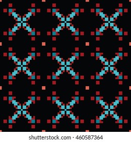 Abstract pixel pattern. Cloth design, wallpaper. Vector illustration.