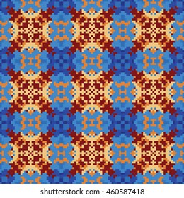 Abstract pixel pattern. Cloth design, wallpaper. Vector illustration.