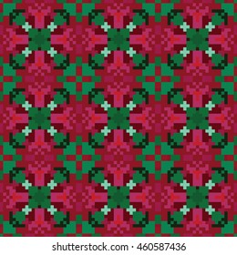 Abstract pixel pattern. Cloth design, wallpaper. Vector illustration.