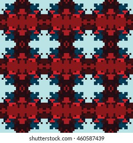 Abstract pixel pattern. Cloth design, wallpaper. Vector illustration.