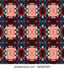 Abstract pixel pattern. Cloth design, wallpaper. Vector illustration.