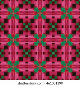 Abstract pixel pattern. Cloth design, wallpaper. Vector illustration.