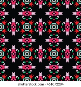 Abstract pixel pattern. Cloth design, wallpaper. Vector illustration.