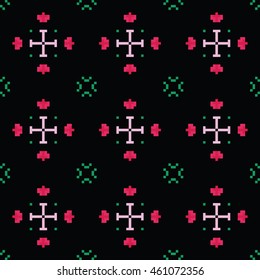 Abstract pixel pattern. Cloth design, wallpaper. Vector illustration.