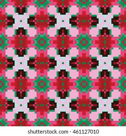 Abstract pixel pattern. Cloth design, wallpaper. Vector illustration.