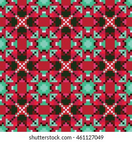 Abstract pixel pattern. Cloth design, wallpaper. Vector illustration.