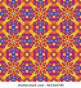 Abstract pixel pattern. Cloth design, wallpaper.