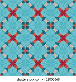 Abstract pixel pattern. Cloth design, wallpaper.