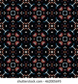 Abstract pixel pattern. Cloth design, wallpaper.