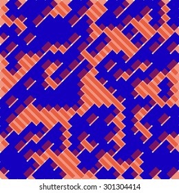 Abstract pixel pattern consisting of colored rectangles