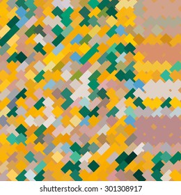 Abstract pixel pattern consisting of colored rectangles