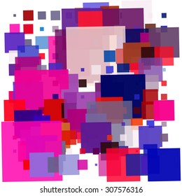 Abstract pixel pattern consisting of colored rectangles