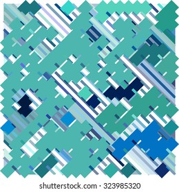 Abstract pixel pattern consisting of colored rectangles
