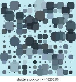 Abstract pixel pattern consisting of geometric elements of different color and transparency
