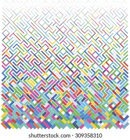 Abstract pixel pattern reminiscent of a maze